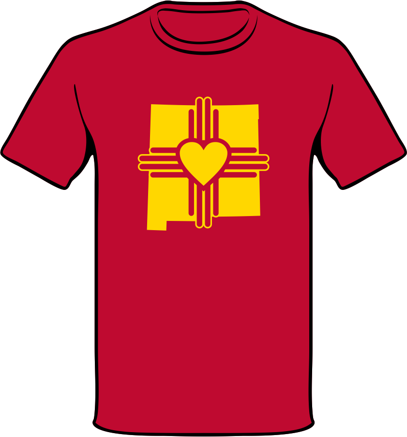 Heart Zia Nm Outline - Clothing (841x902), Png Download