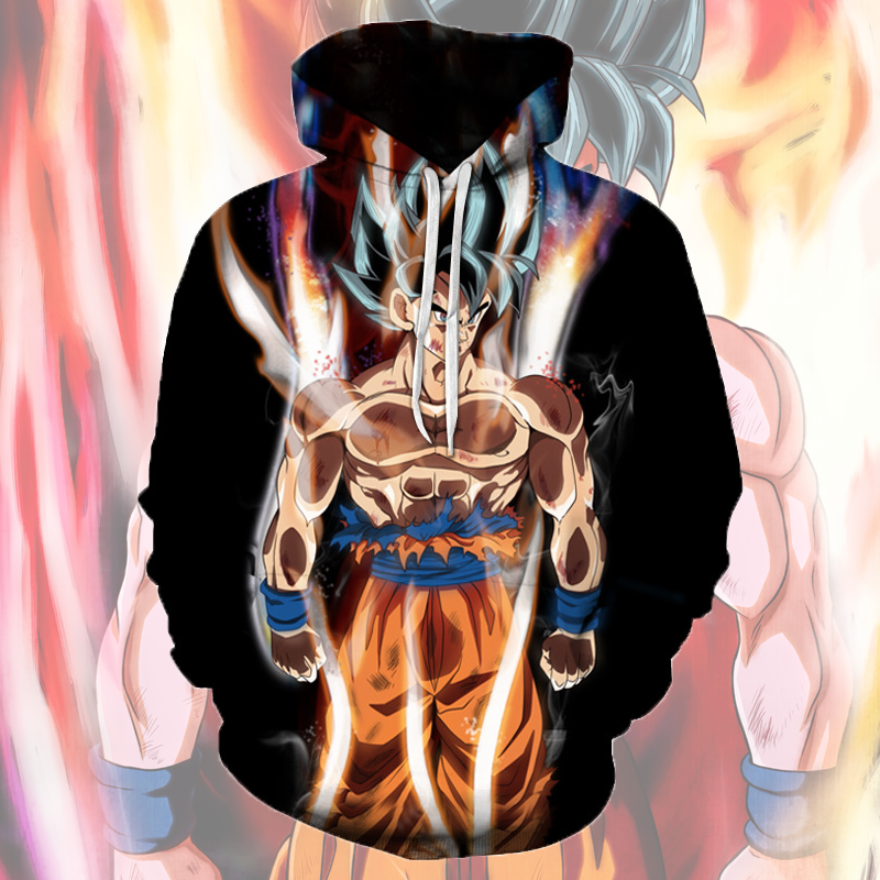 Like And Share If You Want This Dragon Ball Z Super - Dragon Ball Z 3d Sweatshirt Hooded Son Goku Fire Super (800x800), Png Download
