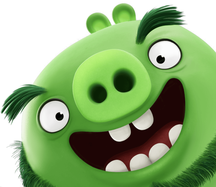 Angery Birds Movie Clipart Angry Birds Fight Film Angry - Angry Birds Movie Green Pig (900x777), Png Download