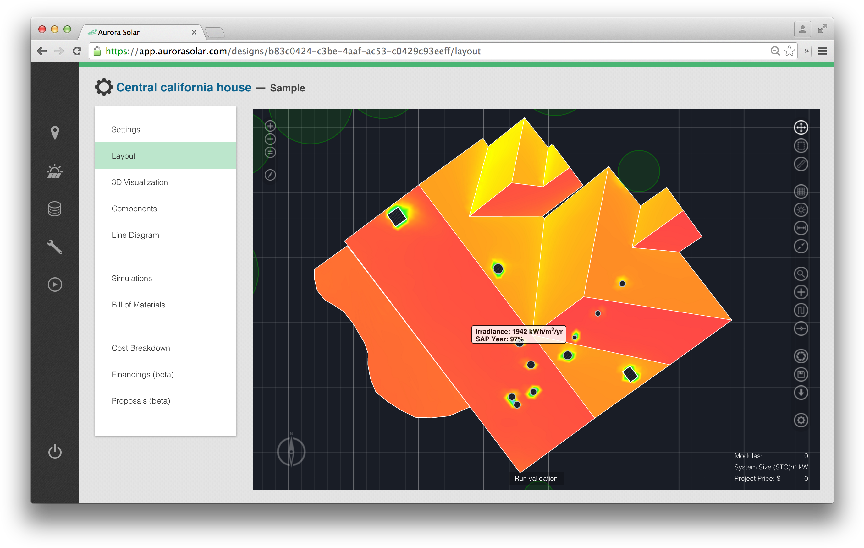 Aurora Irradiance Map - House (2782x1776), Png Download
