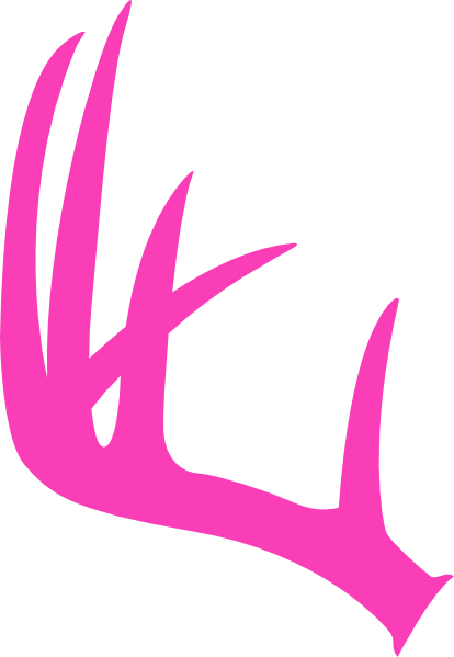 Standing Deer Antler Cartoon Clipart Free Clip Art - One Deer Antler Clipart (414x599), Png Download