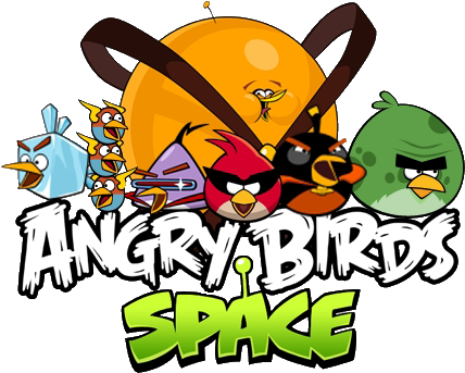 Angry Birds Space Logo (432x350), Png Download