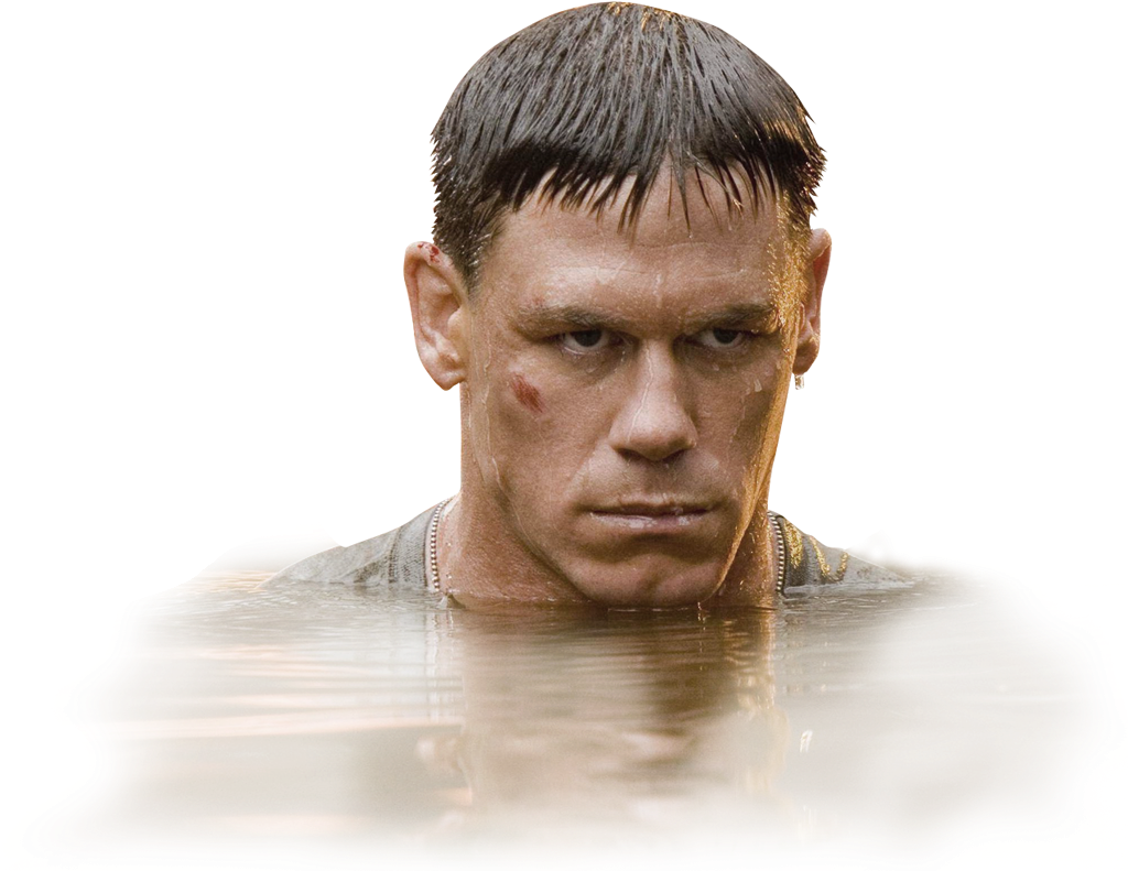 Serious John Cena In Water - Barechested (1451x1440), Png Download