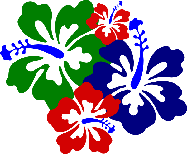 Hibiscus Flower Cartoon - Hawaii Clip Art Flower Free (600x495), Png Download