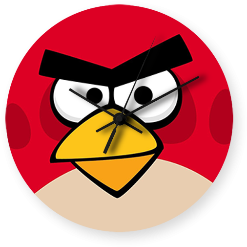 Angry Bird Art Printed Wall Clock - Angry Birds Ipod Touch 6 Case (600x700), Png Download