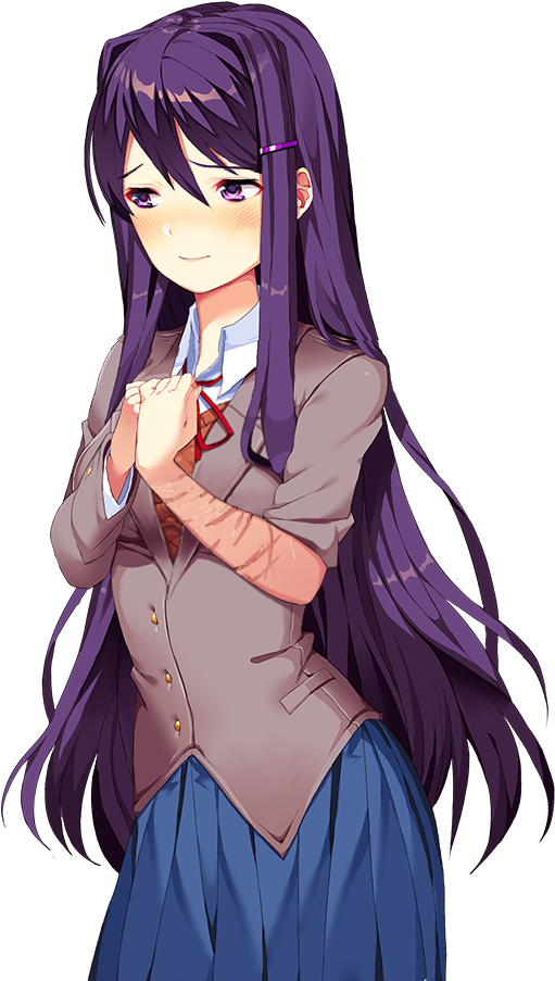 Oc Edited Mediayuri - Doki Doki Literature Club Yuri Cutting (960x960), Png Download