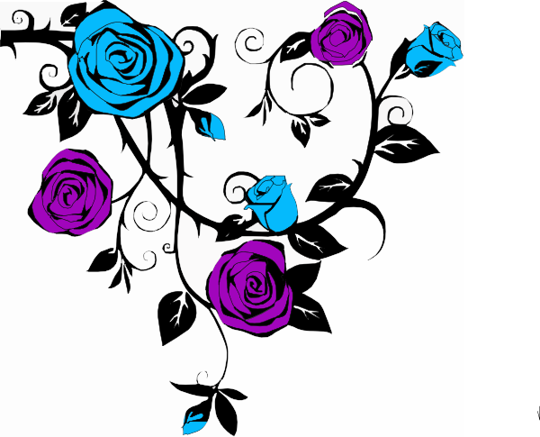 Illustration Of Two Purple Roses On A White Background - Happy Wedding Anniversary Aunt And Uncle (600x485), Png Download