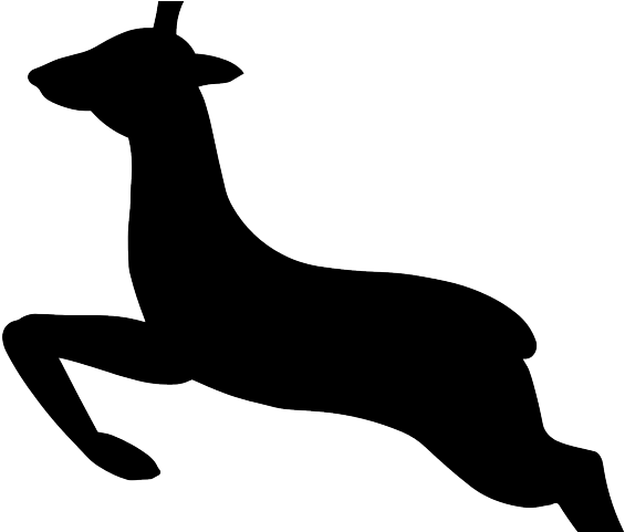 Reindeer Antlers Clipart - Custom Jumping Deer Silhouette Mugs (640x480), Png Download
