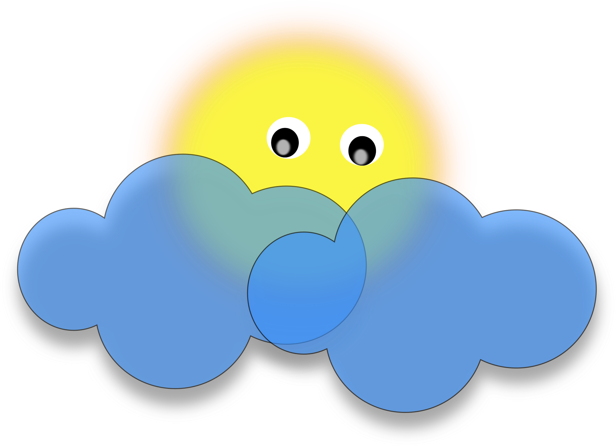 Cloud Download Rain Storm - Sun And Cloud Vector Png (930x750), Png Download