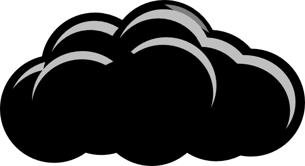 Svg Library Download Light Grey Thunder Cloud Clip - Grey Thunder Cloud (600x328), Png Download