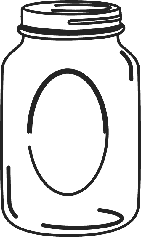 Image Black And White Stock Rubber Stamp Circle Stamps - Mason Jar Clip Art (476x800), Png Download