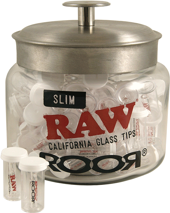 Raw Roor Glass Tips Slim Jar - Raw Papers (600x727), Png Download