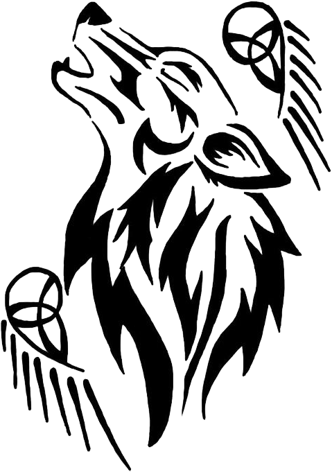 Png Image Information - Wolf Tattoo Transparent (523x720), Png Download