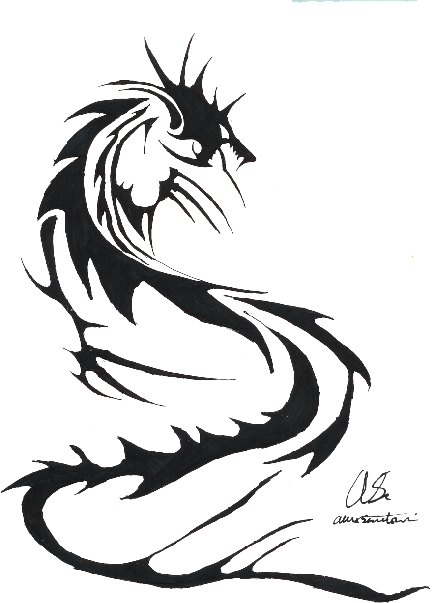 Dragon Tattoos Png Picture - Dragon Tattoo Transparent Background (900x1238), Png Download