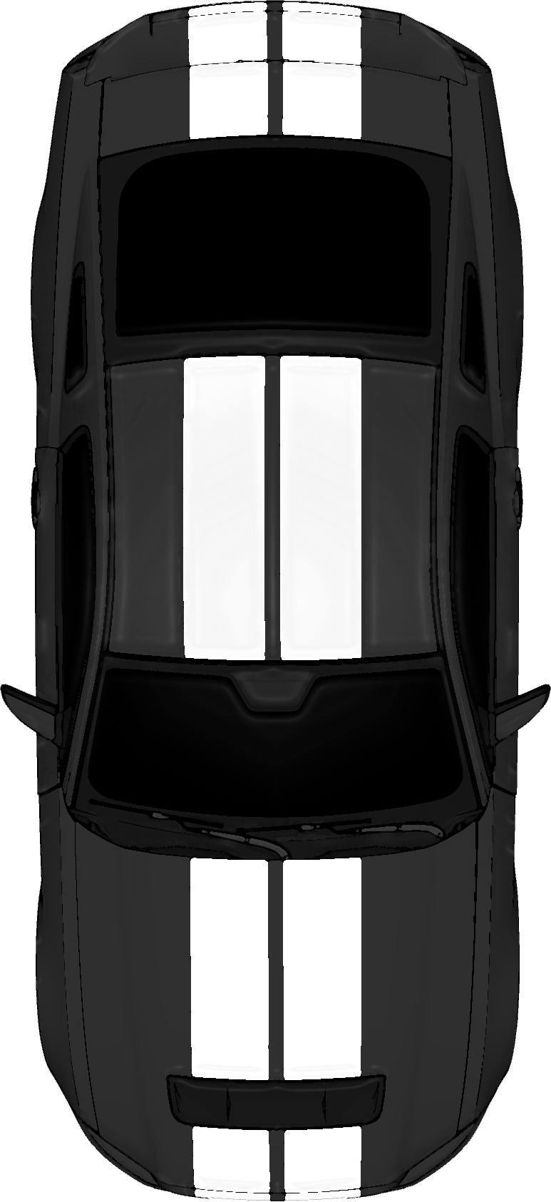 Top View Ford Mustang Free Cutout Architecture Design - Ford Mustang Top View (773x1686), Png Download