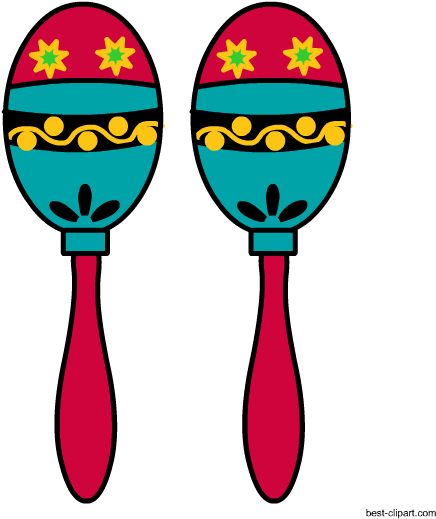 Free Mexican Clip Art Images And Illustrations - Maracas Photo Booth (550x550), Png Download