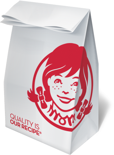 Wendys Logo Png - Wendy's To Go Bag (549x549), Png Download