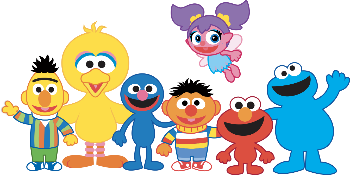 Lessons Deliver Language, Content, And Comedy Through - Sesame Street Cast Clipart (1344x672), Png Download