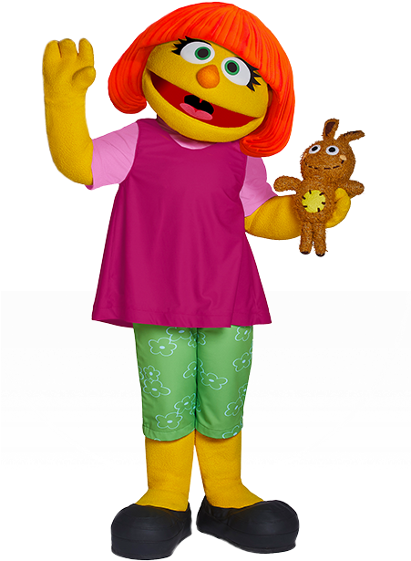 With Sesame Street Are Getting More Amazing - Julia Sesame Street Png (450x628), Png Download