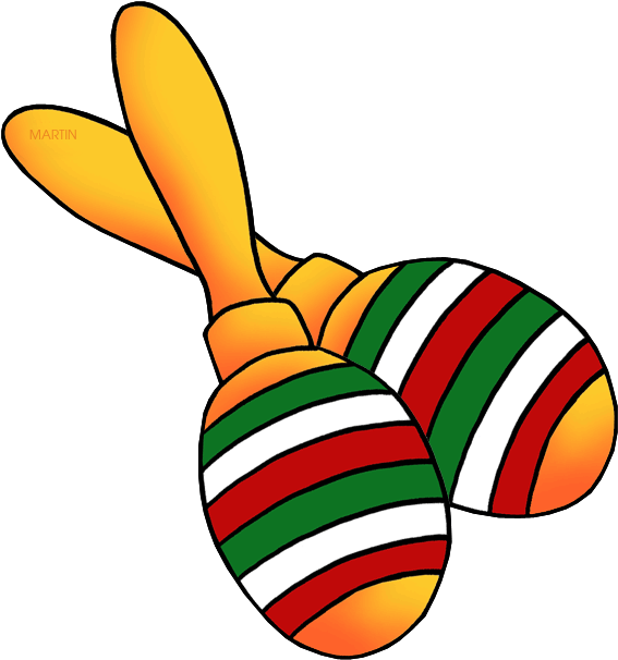 Stock Mexico Clip Art By Phillip Martin - Maracas Clipart (609x648), Png Download