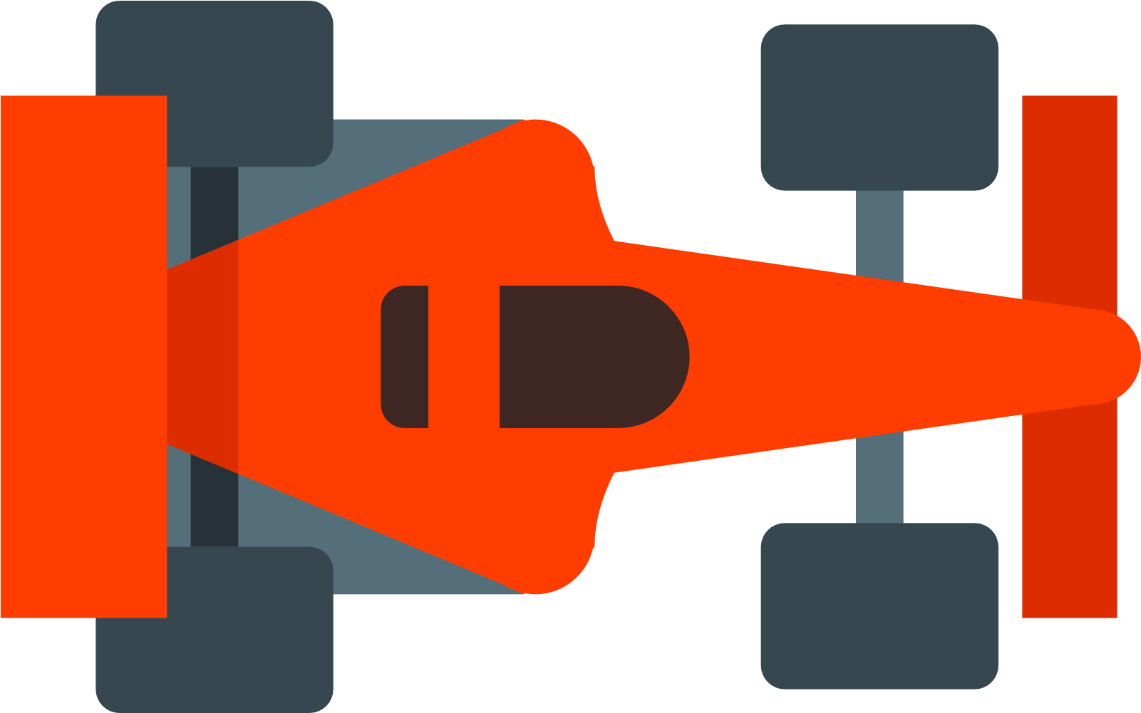 45 Top View Of Car Clipart Images - Racecar Icon (1600x1600), Png Download