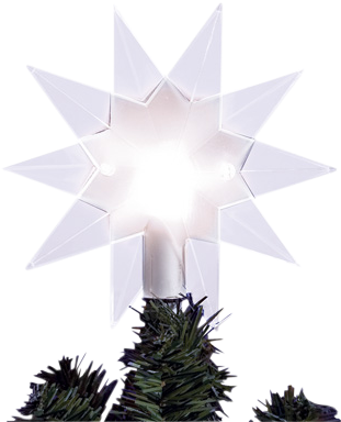 Tree Top Star Topsy - Lumière De Noël: Étoile Pour Sommet D'arbre Top Star (600x600), Png Download