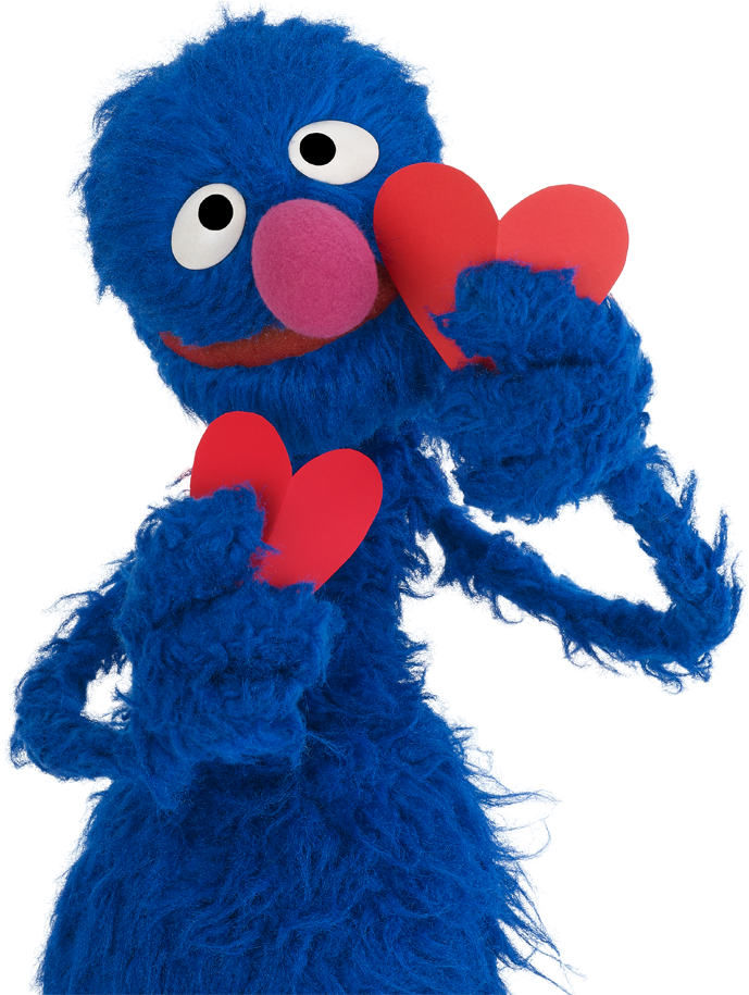 Sesame Street Clip Art - Grover Sesame Street Love (700x914), Png Download
