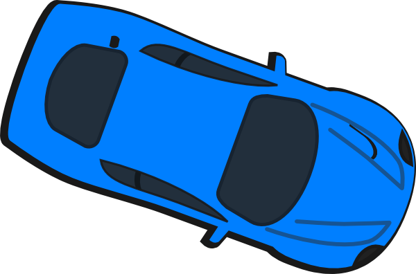 Top View Of Car Clipart Car Clipart Top View Blue 340 - Car Icon Top View Png (600x396), Png Download