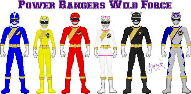 Power Rangers Wild Force By Ameyal Clipart - Power Renjes Wild Force (633x307), Png Download