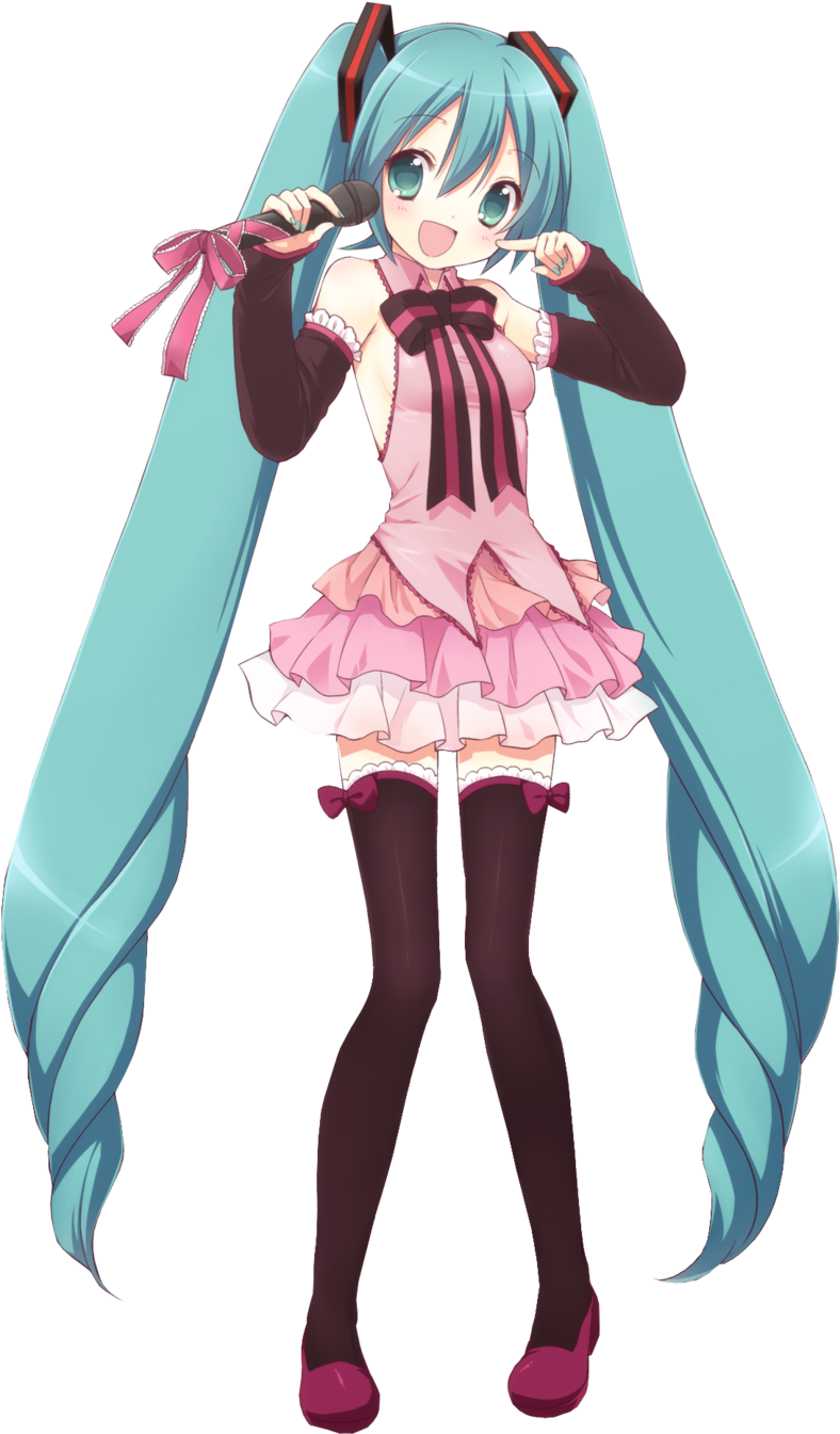 Hatsune Miku Png Hd - Hatsune Miku Anime Full Body (1024x1446), Png Download