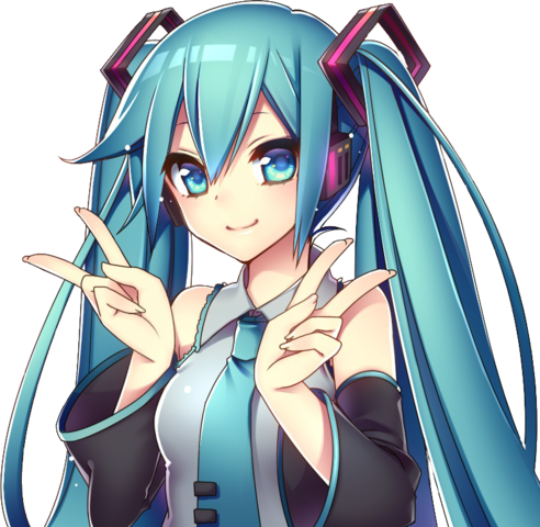 Hatsune Miku Fer Hatsune Miku - Dibujos De Hatsune Miku (492x480), Png Download