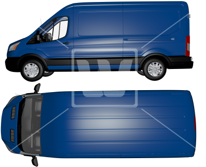 Download Van Side And Top View - White - Full Size PNG Image - PNGkit