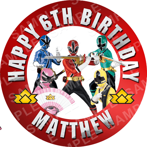 Power Rangers Samurai Edible Cake Topper - Power Rangers Samurai Rojo (500x500), Png Download