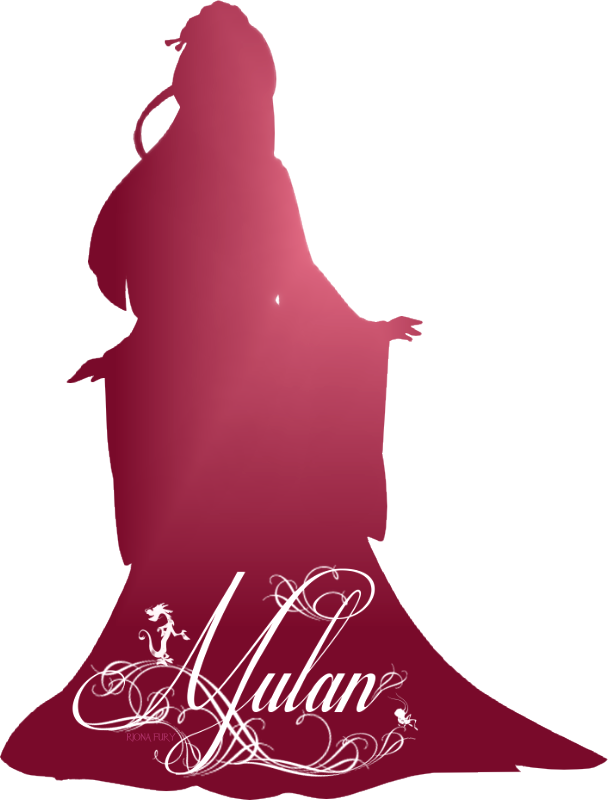 Disney Princess Photo - Disney Princess Silhouette Mulan (608x800), Png Download
