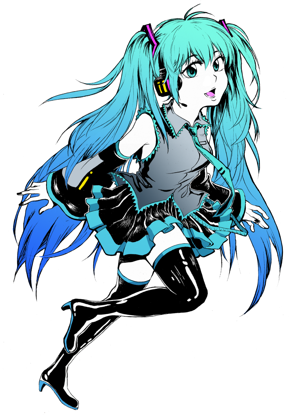 Hatsune Miku By Cicada (1024x1466), Png Download