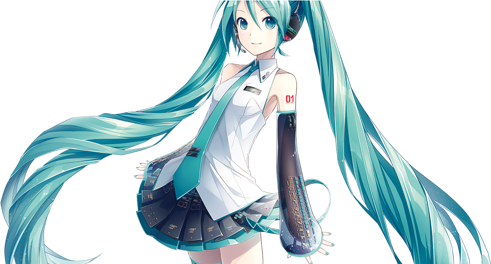 Anime Vocaloid Hatsune Miku White Cosplay Costume T-shirt (1035x543), Png Download