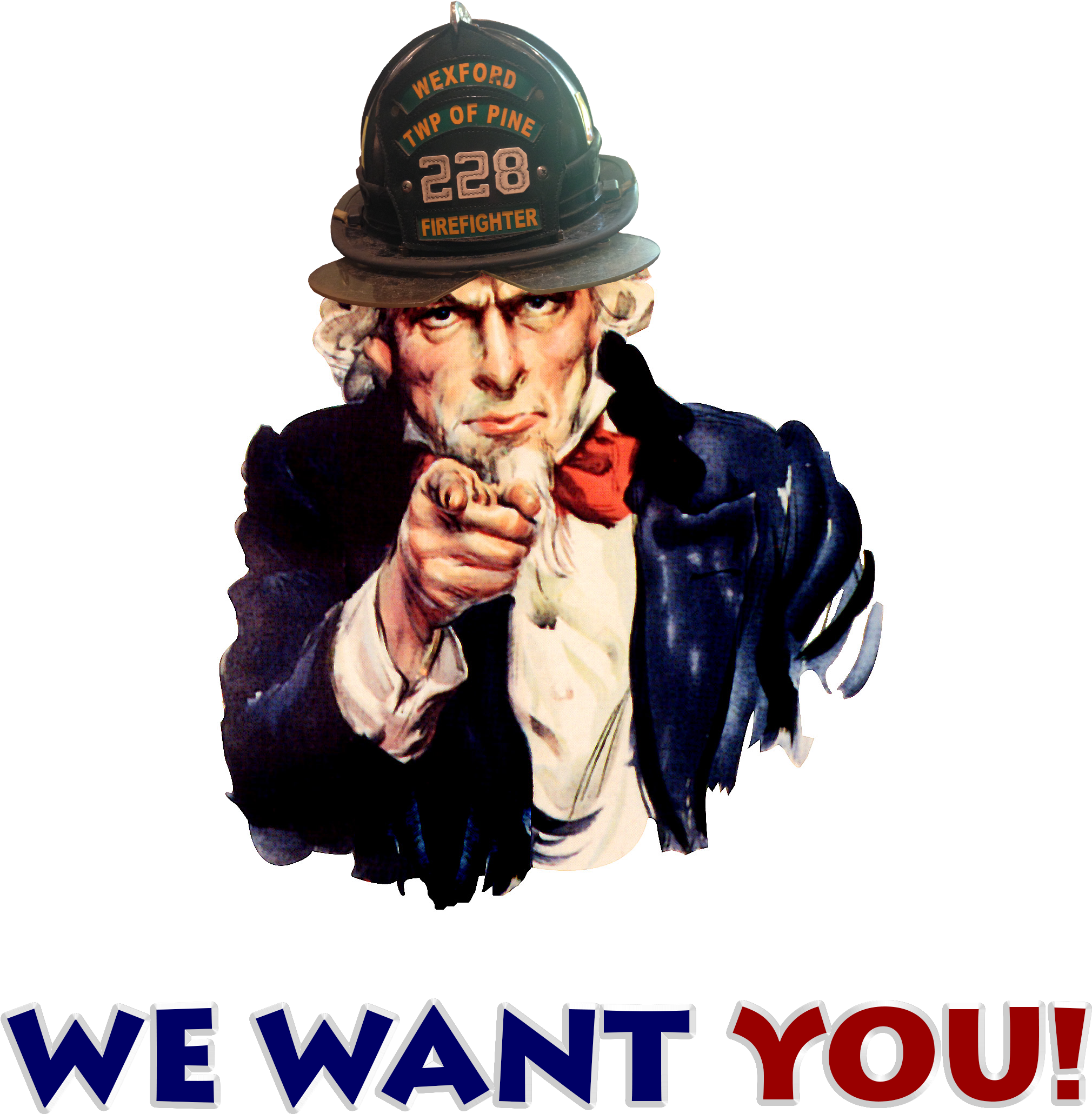 Helping Our Emt's Beyond The Classroom - Firefighter We Want You (2565x2394), Png Download
