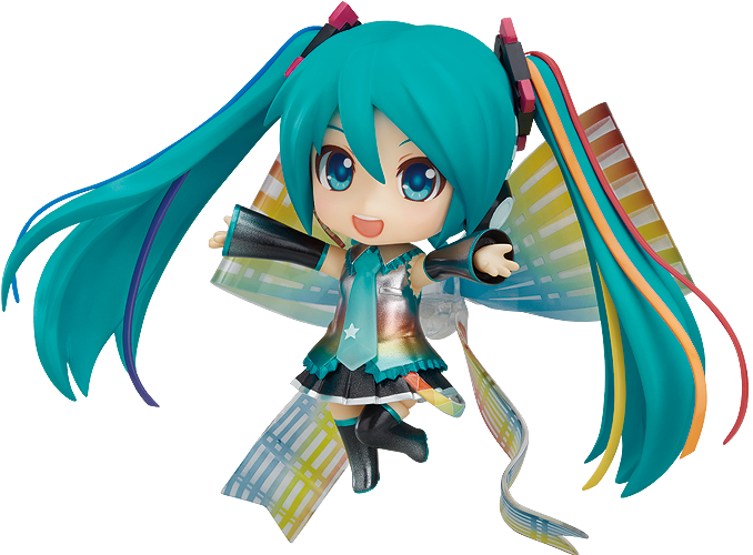 The Colorful 10th Anniversary Illustration By Kei Has - Nendoroid Hatsune Miku 10th Anniversary Ver. (678x500), Png Download