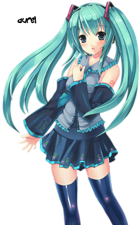 257 Render Miku Hatsune - Imagenes De Miku Hatsune Png (500x800), Png Download