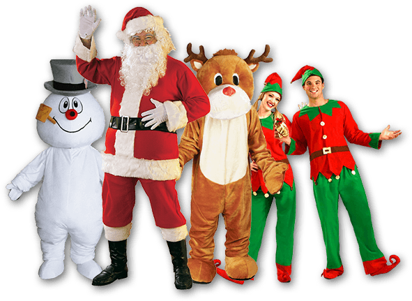 Book Your Party Now View 2018 Catalog - Mens Santa Claus Father Christmas Xmas 6 Piece Fancy (591x431), Png Download