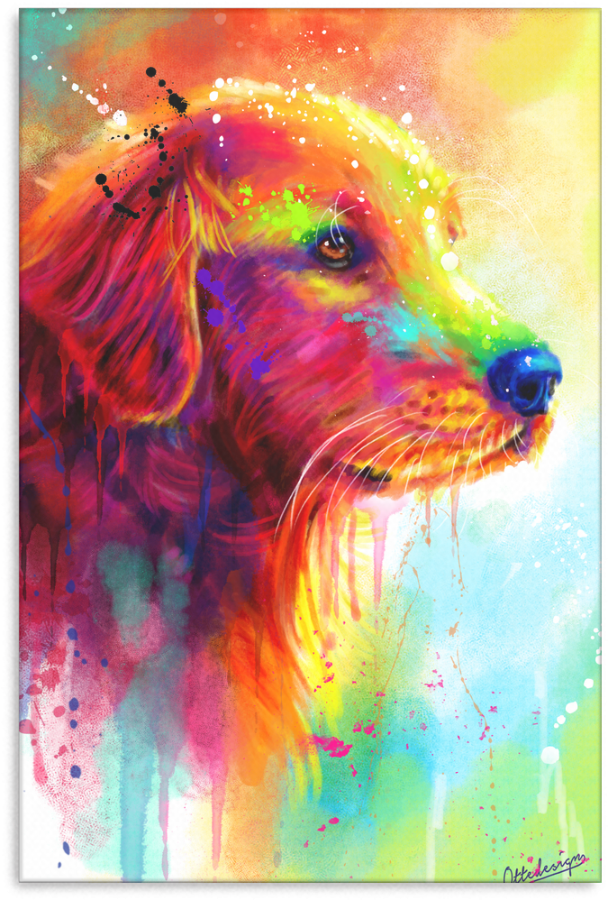 Golden Retriever Canvas Wrap - Golden Retriever (1024x1024), Png Download
