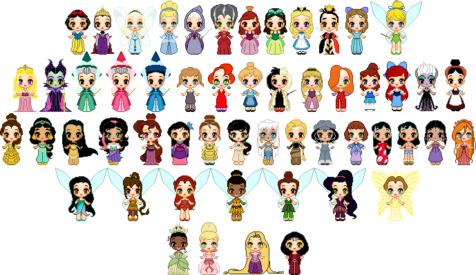 33 Images About Fairytale On We Heart It - Disney Princess Pixel Png (689x398), Png Download