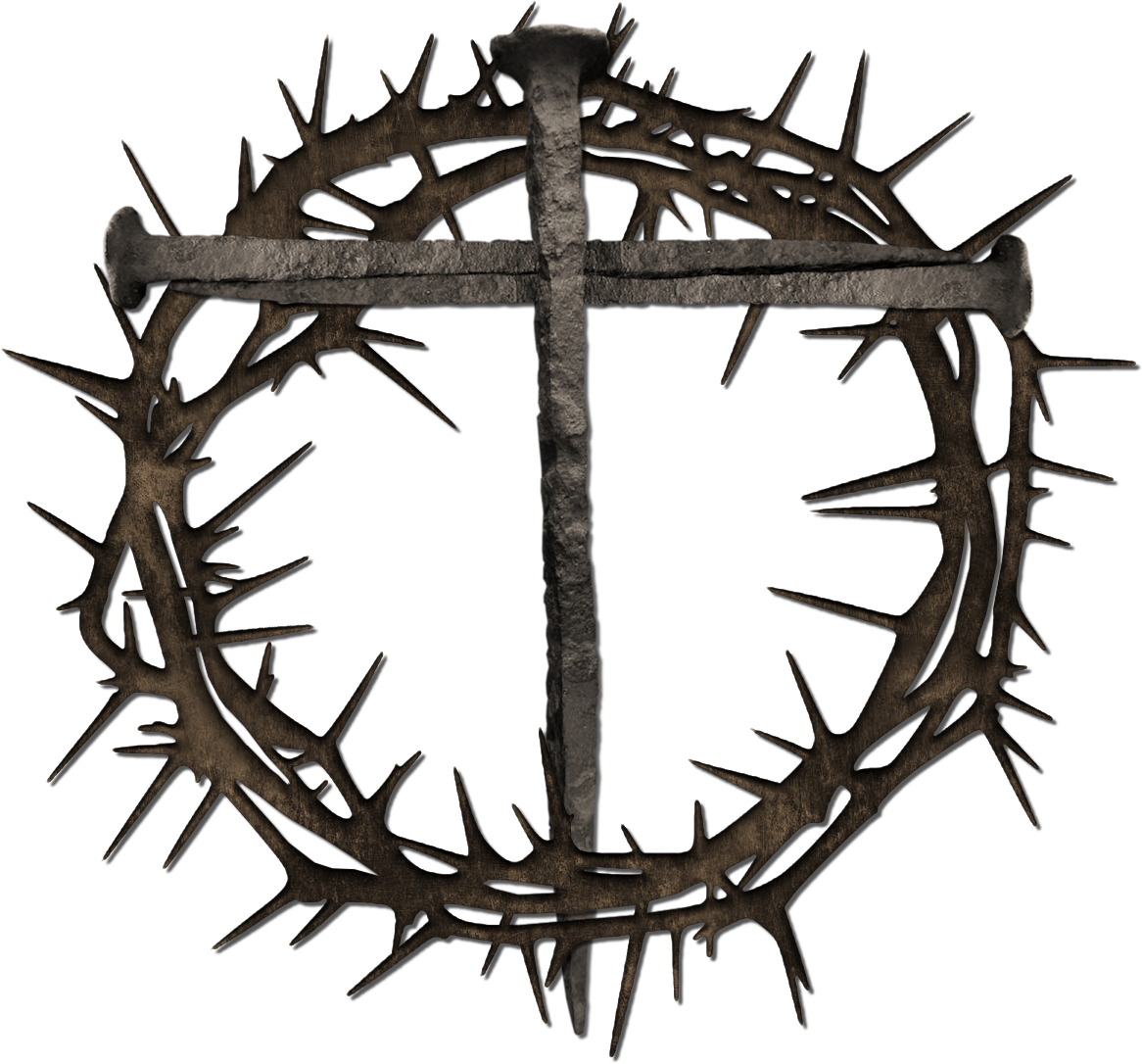 Pin By Crafty Annabelle On Easter Clip Art - Crown Of Thorns And Nail Cross (1200x1200), Png Download