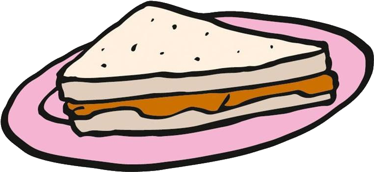 Sandwich On Plate - Wiki (764x355), Png Download