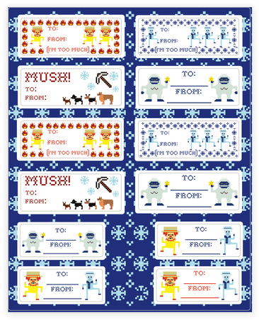 Christmas Gift Tags Sticker/decal Sheet - Sticker (484x484), Png Download