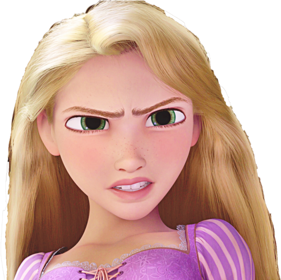 Disney Princess Screencaps Princess Rapunzel Disne - Rapunzel Angry (1024x576), Png Download