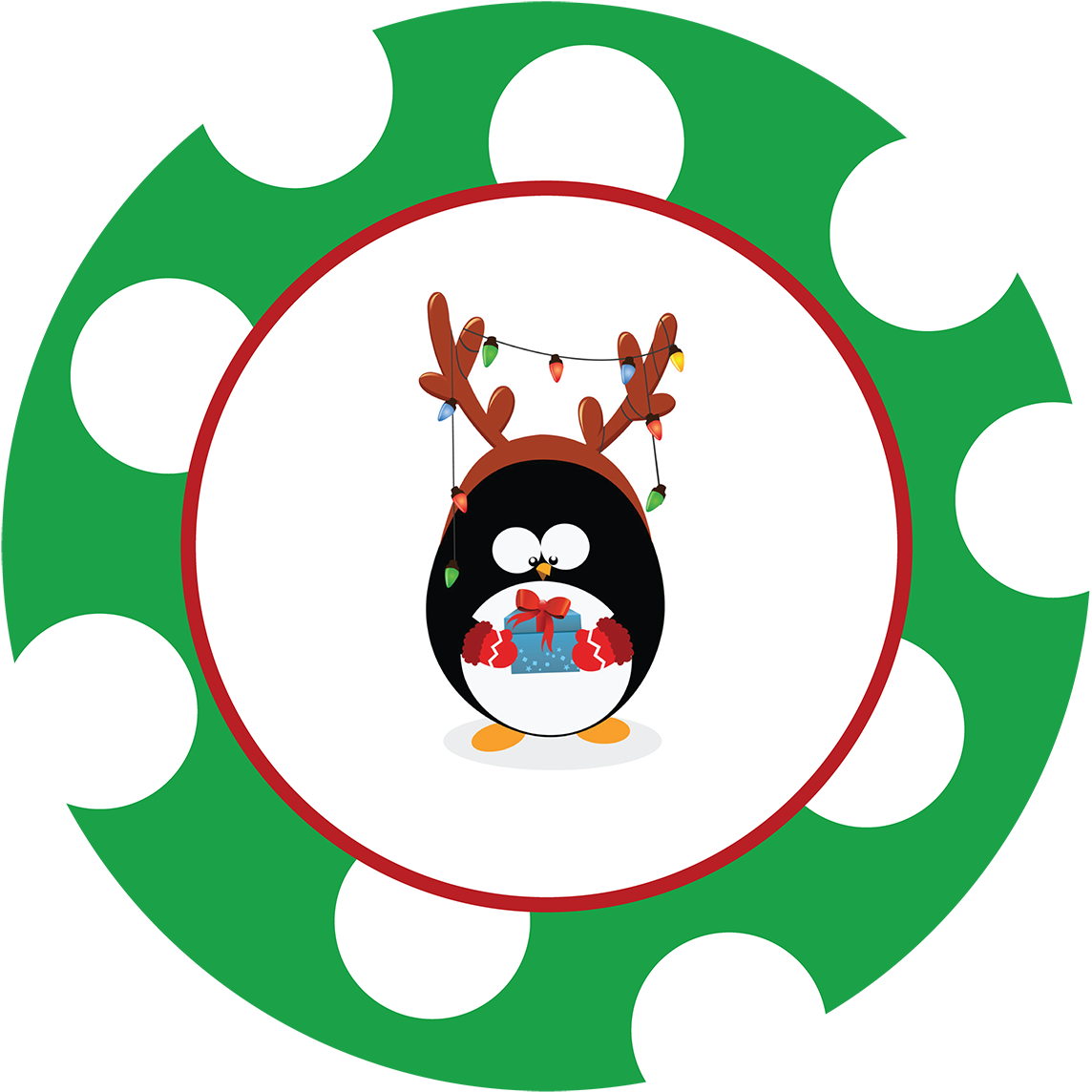 Print Then Cut, Pop It On A Present And You Are All - Christmas Penguin Set Mug (1200x1206), Png Download