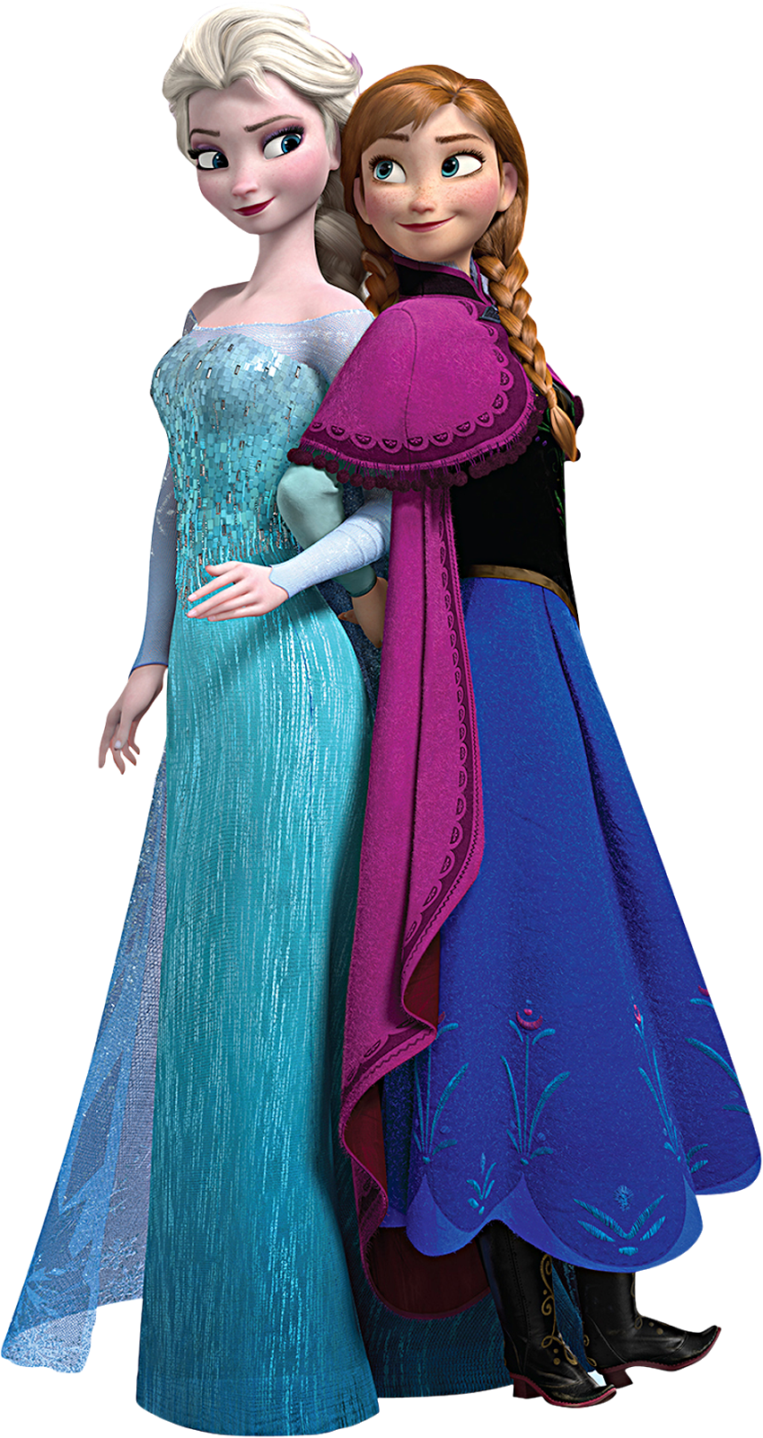 Disney Princess Clipart Frozen Elsa - Disney Frozen Elsa And Anna (850x1600), Png Download