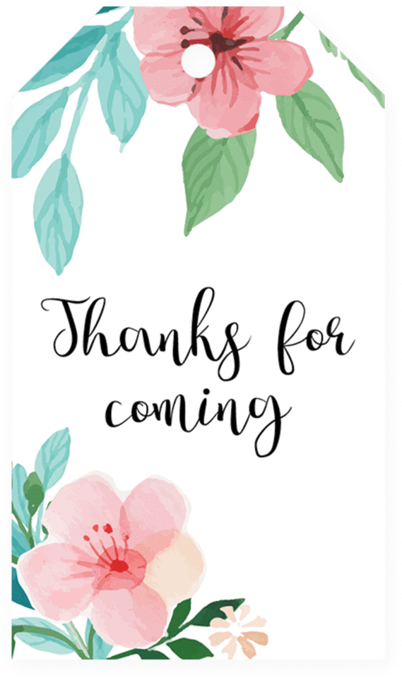 Baby Shower Favor Tags For Girl By Littlesizzle - Gift Tag Flower Png (819x1024), Png Download