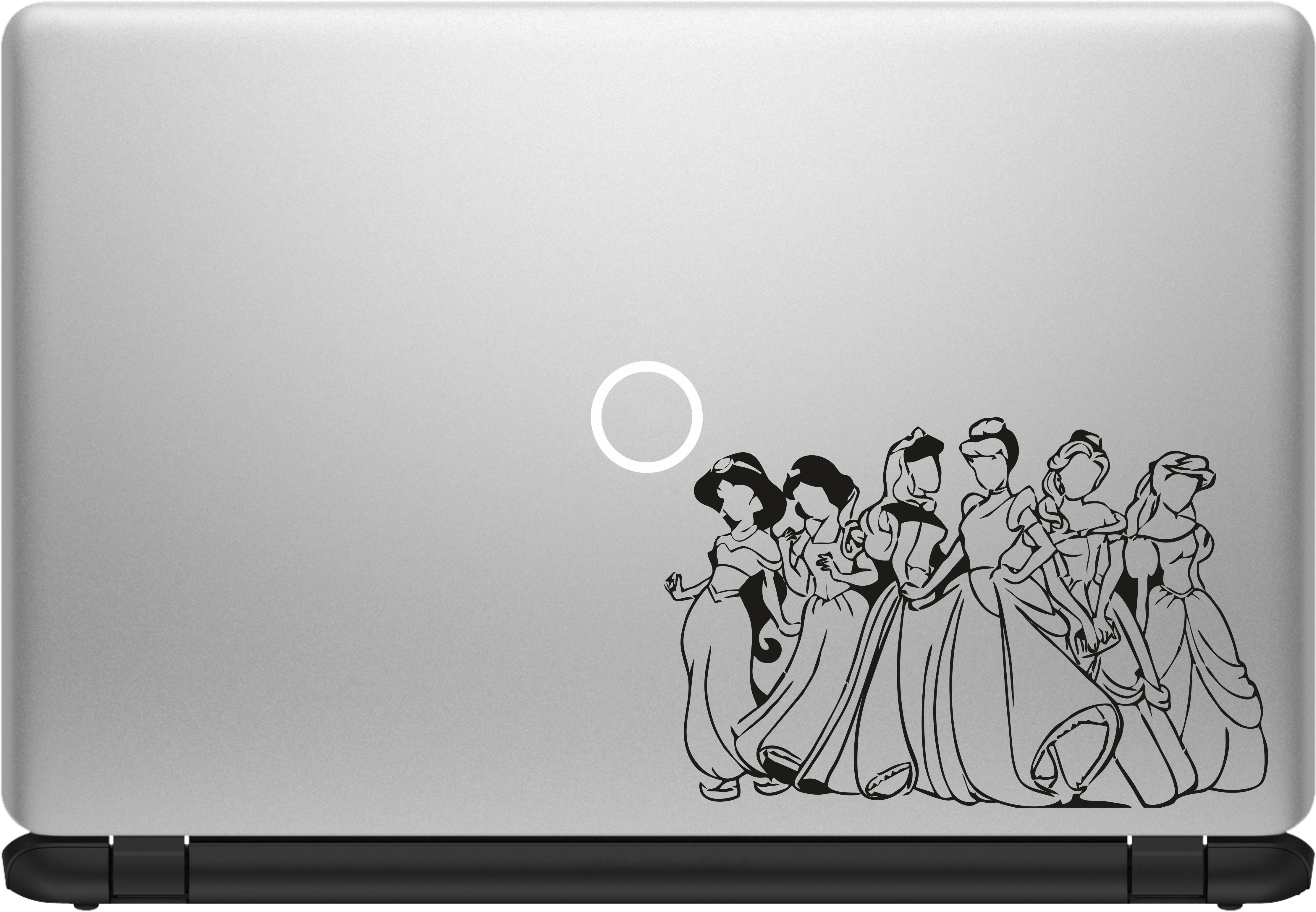 Disney Princess - Disney Princess Black And White (4800x3360), Png Download